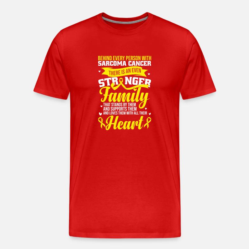 Unterstützung bei Sarkomkrebs - Männer Premium Bio T-Shirt - Rot