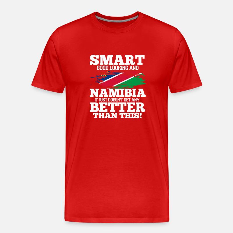 Namibia - Männer Premium Bio T-Shirt - Rot