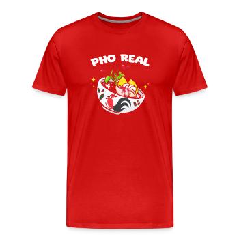 Pho Real Drôle Pho Pun Pho Noodle Pour Un Vietnamien - T-shirt bio Premium Homme - rouge - Devant - Damien (186cm)