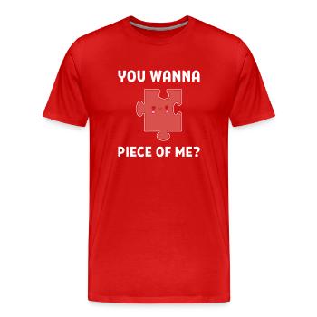 You Wanna Piece Of Me? Brettspielliebhaber - Männer Premium Bio T-Shirt - Rot - Vorne - Damien (186cm)