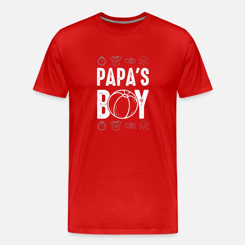 Papa's Boy - Männer Premium Bio T-Shirt - Rot