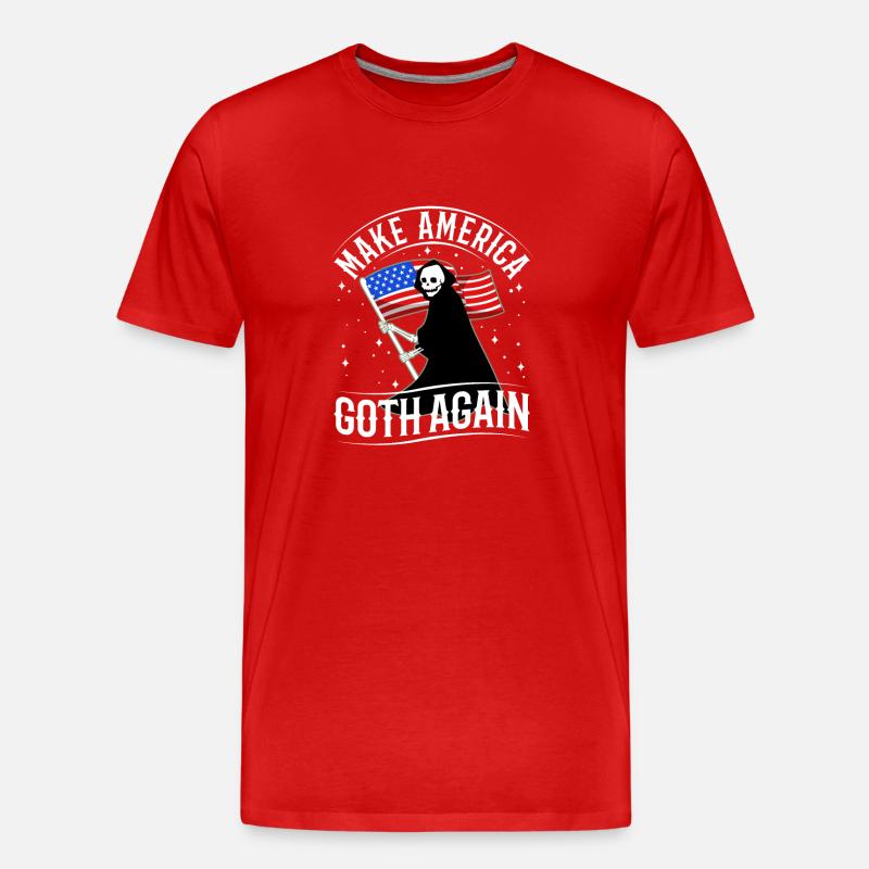 Make america goth again - Männer Premium Bio T-Shirt - Rot