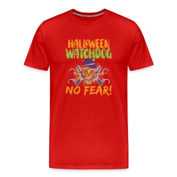 Halloween watchdog, fear not! Policeman Halloween - Men's Premium Organic T-Shirt - red - Front - Damien (186cm)