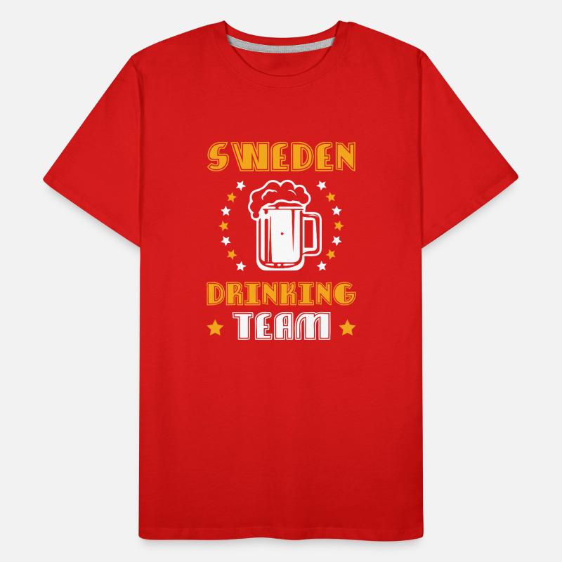 Suède Équipe de consommation d’alcool T-shirt bio Premium Homme