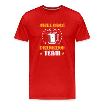 Majorque Équipe de Consommation - T-shirt bio Premium Homme - rouge - Devant - Damien (186cm)
