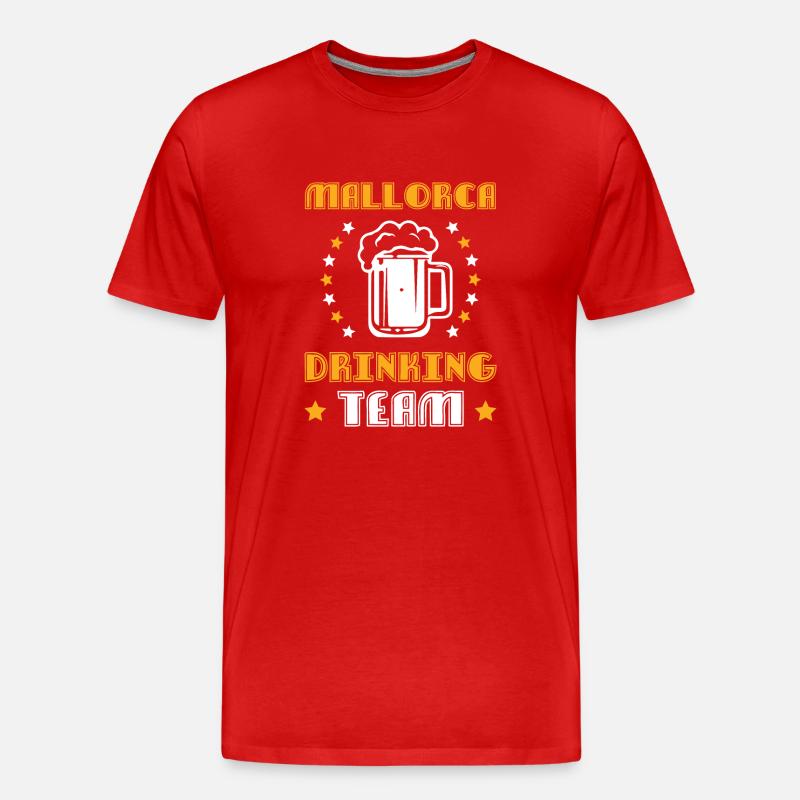 Mallorca Drinking Team - Männer Premium Bio T-Shirt - Rot