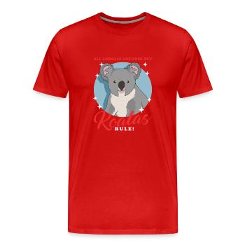 Koala Koalas Koala Ours Koala Cadeau Koala Ours Koala - T-shirt bio Premium Homme - rouge - Devant - Damien (186cm)