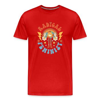 Féministe Féministe Radicale - T-shirt bio Premium Homme - rouge - Devant - Damien (186cm)