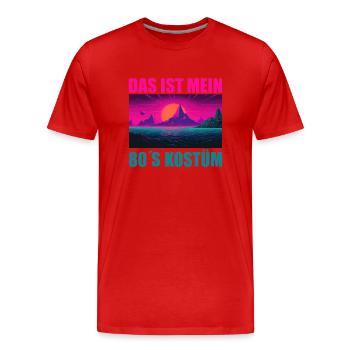 80er Motto Party Das ist mein 80er Jahre Kostüm - Männer Premium Bio T-Shirt - Rot - Vorne - Damien (186cm)