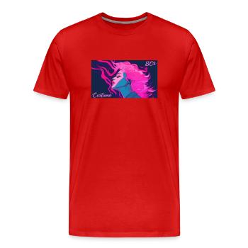 80er Motto Party Das ist mein 80er Jahre Kostüm - Männer Premium Bio T-Shirt - Rot - Vorne - Damien (186cm)