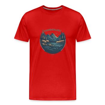 Wanderlust Hiking Lovers Hiking - T-shirt bio Premium Homme - rouge - Devant - Damien (186cm)