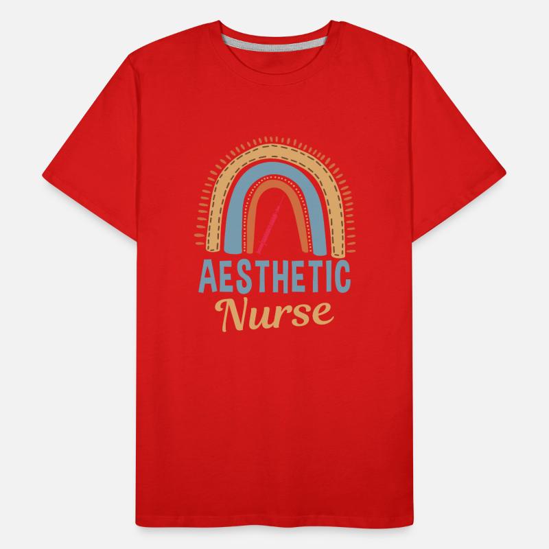 Ästhetische Krankenschwester Regenbogen Männer Premium Bio T-Shirt