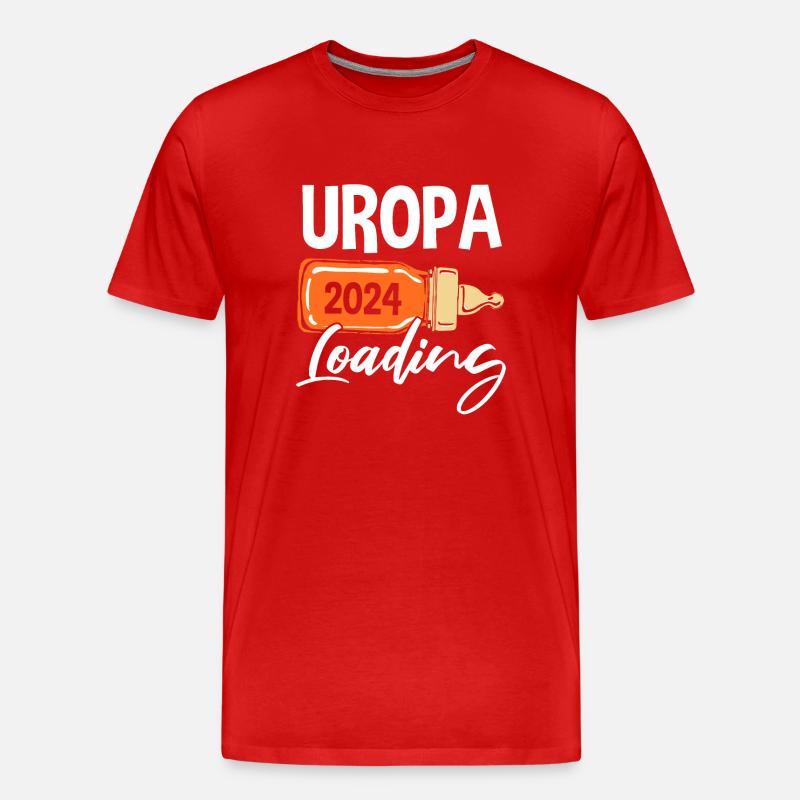 Werdender Uropa 2024 - Männer Premium Bio T-Shirt - Rot