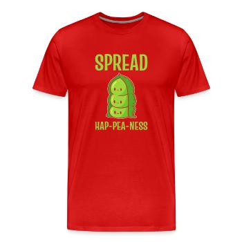 Lustige Erbsen Wortspiel Vegetarier - Männer Premium Bio T-Shirt - Rot - Vorne - Damien (186cm)