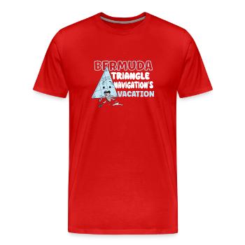 Mysterious enforced disappearances in the Bermuda Triangle - Men's Premium Organic T-Shirt - red - Front - Damien (186cm)