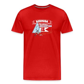 Mysterious enforced disappearances in the Bermuda Triangle - Men's Premium Organic T-Shirt - red - Front - Damien (186cm)