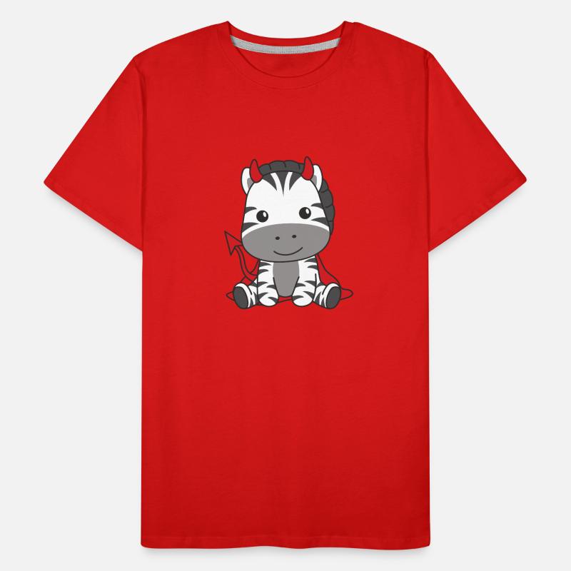Zebra Happy Halloween Devil Costume Men's Premium Organic T-Shirt