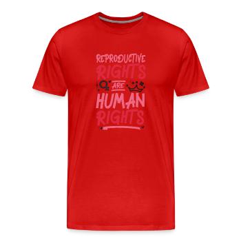 Feminist Reproductive Rights Are - Men's Premium Organic T-Shirt - red - Front - Damien (186cm)
