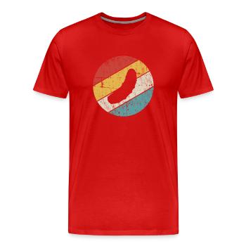 Gurke Gewürzgurke Kreis Retro Geschenk - Männer Premium Bio T-Shirt - Rot - Vorne - Damien (186cm)