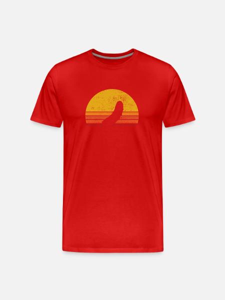Cucumber Pickle Retro Gift - Men's Premium Organic T-Shirt - red