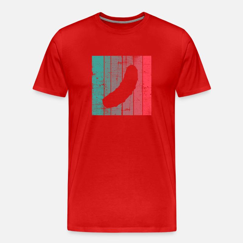 Gurke Gewürzgurke Kukumer Retro Geschenk - Männer Premium Bio T-Shirt - Rot