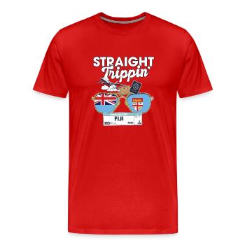 Straight Trippin' Fiji Vacation Tour Travel Trip - Männer Premium Bio T-Shirt - Rot - Vorne - Damien (186cm)