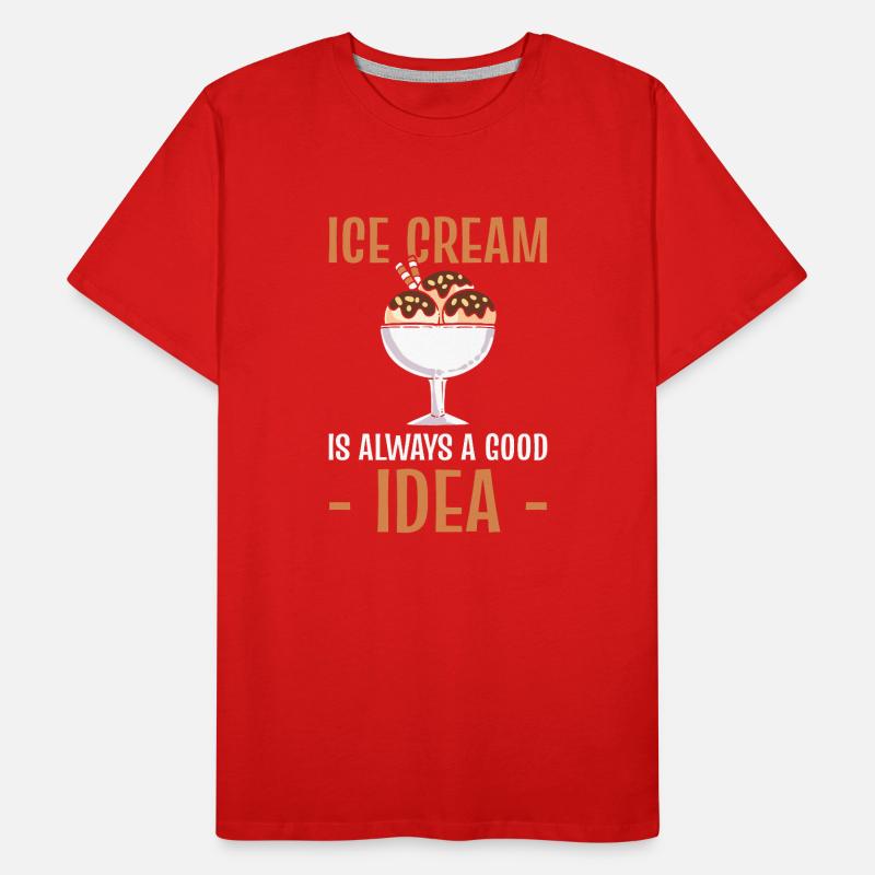 Eis Eiscreme Scooper Männer Premium Bio T-Shirt