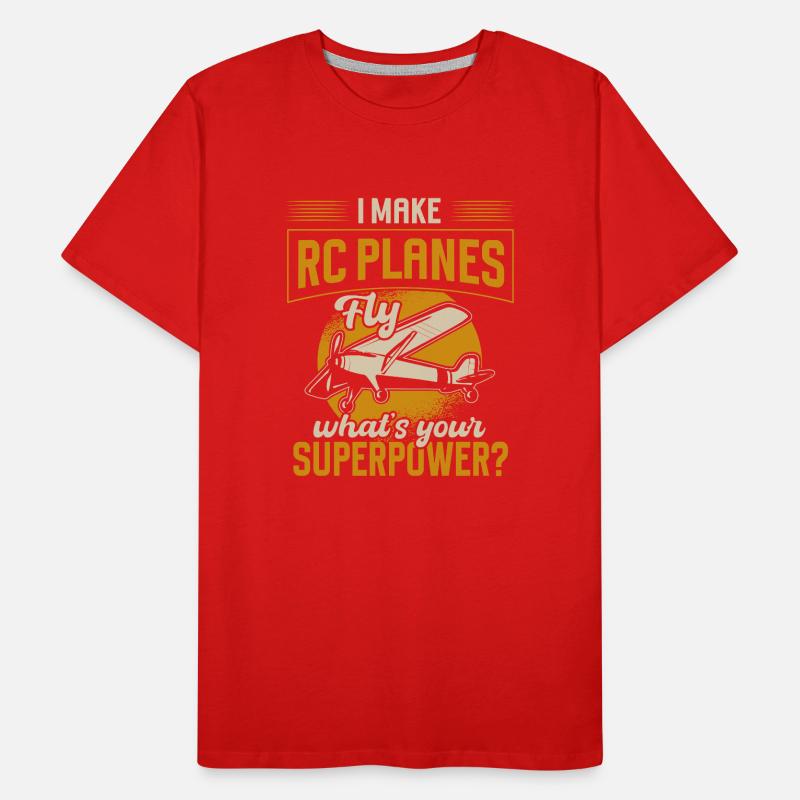 Modèle d’avion télécommandé T-shirt bio Premium Homme