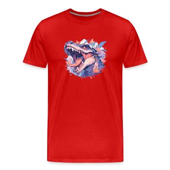 Dinosaurier Trex Dinos Dinosaurus Dino Baby - Männer Premium Bio T-Shirt - Rot - Vorne - Damien (186cm)