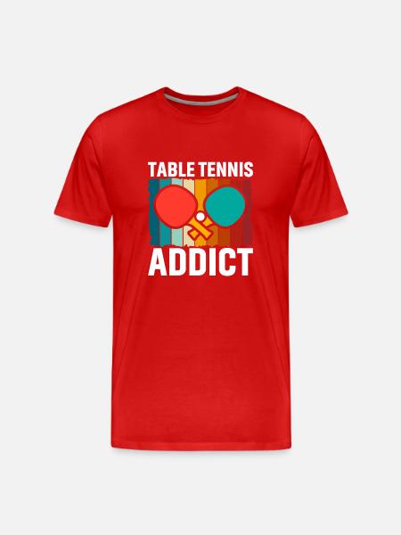 Table tennis addict - Men's Premium Organic T-Shirt - red