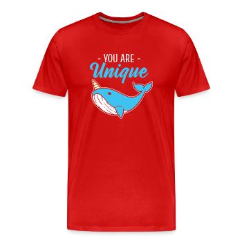 You Are Unique Meeresbiologe - Männer Premium Bio T-Shirt - Rot - Vorne - Damien (186cm)