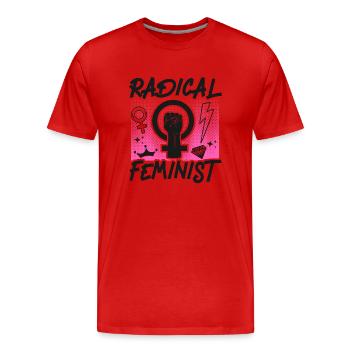 Feminist Radical Feminist - Männer Premium Bio T-Shirt - Rot - Vorne - Damien (186cm)