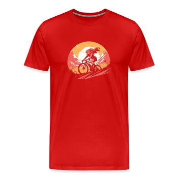Gravel Bike Gravel Bikes Gravel Girls - Men's Premium Organic T-Shirt - red - Front - Damien (186cm)