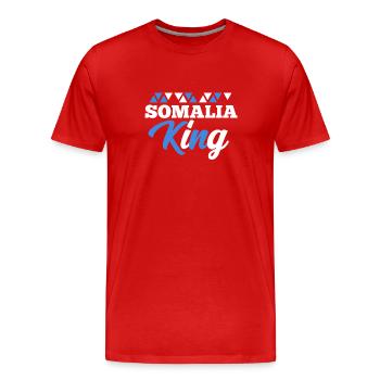 Somalia - Männer Premium Bio T-Shirt - Rot - Vorne - Damien (186cm)