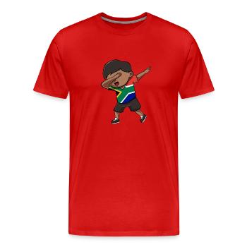 South Africa - Men's Premium Organic T-Shirt - red - Front - Damien (186cm)