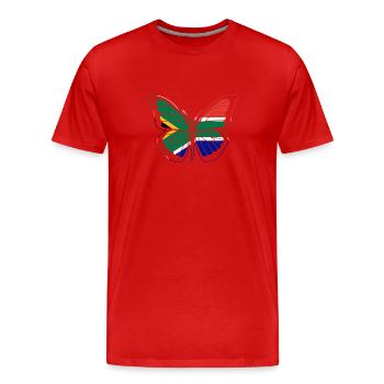 South Africa - Men's Premium Organic T-Shirt - red - Front - Damien (186cm)