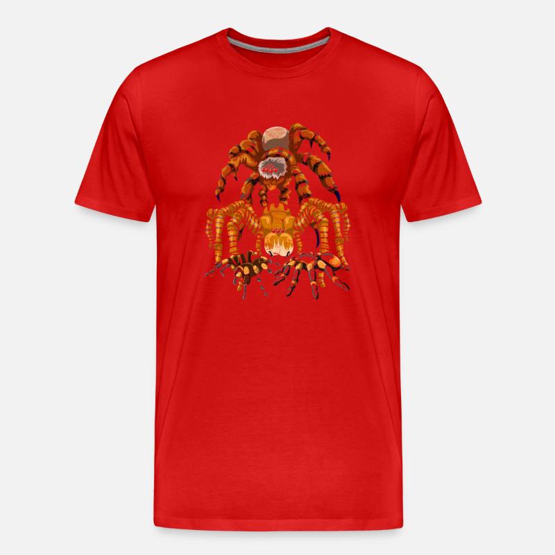 Tarantel Arachnide Vogelspinne Geschenk Spinne - Männer Premium Bio T-Shirt - Rot