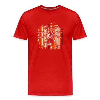 Tierliebhaber Retro Tarantel Tier Geschenk Spinne - Männer Premium Bio T-Shirt - Rot - Vorne - Damien (186cm)