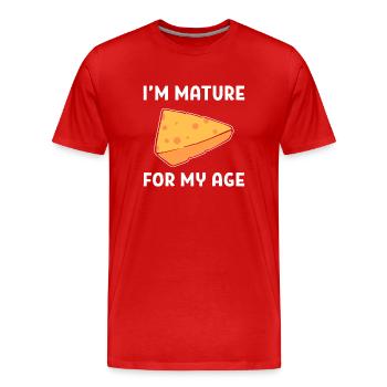Lustiger Käse Wortspiel Käsemacher - Männer Premium Bio T-Shirt - Rot - Vorne - Damien (186cm)