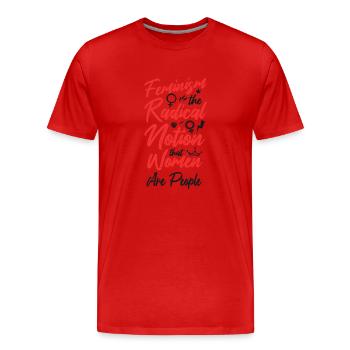 Le féminisme féministe Le radical - T-shirt bio Premium Homme - rouge - Devant - Damien (186cm)