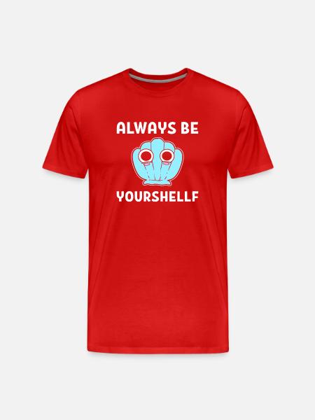 Sea Shell Pun Muschelsammler - Männer Premium Bio T-Shirt - Rot