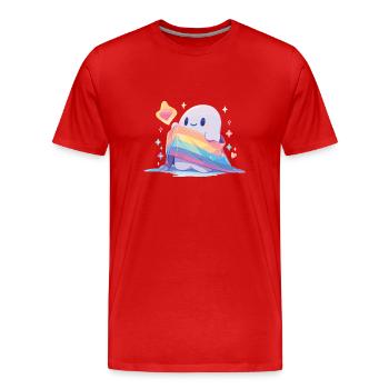 Ghost Lgbt Ghost Lgbt Flag - T-shirt bio Premium Homme - rouge - Devant - Damien (186cm)
