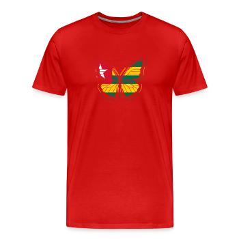 Togo - Männer Premium Bio T-Shirt - Rot - Vorne - Damien (186cm)