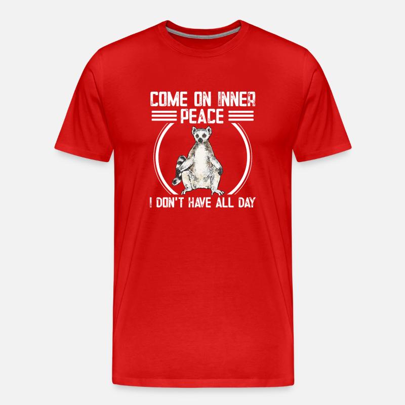 Lemur Catta Katta - Männer Premium Bio T-Shirt - Rot