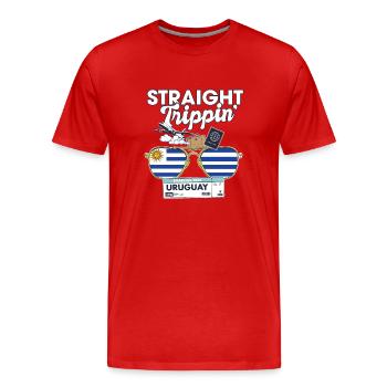 Straight Trippin' Uruguay Vacation Tour Travel - Männer Premium Bio T-Shirt - Rot - Vorne - Damien (186cm)