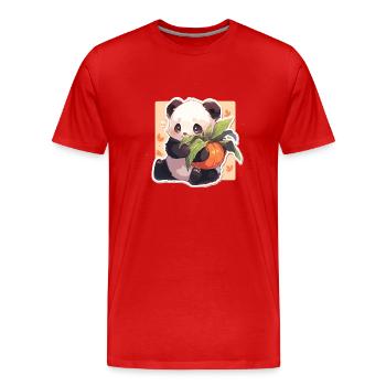 Panda Pandas Pandabären Baby Panda Tiere - Männer Premium Bio T-Shirt - Rot - Vorne - Damien (186cm)
