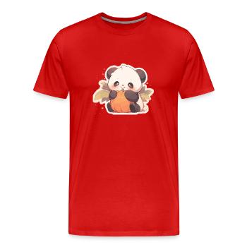 Panda Pandas Pandabären Baby Panda Tiere - Männer Premium Bio T-Shirt - Rot - Vorne - Damien (186cm)