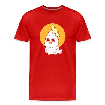 Netter Kakadu Veterinäriner -Tierarzt - Männer Premium Bio T-Shirt - Rot - Vorne - Damien (186cm)