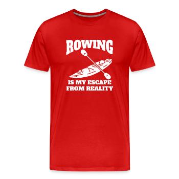 Club d’aviron Équipe d’aviron Aviron Aviron - T-shirt bio Premium Homme - rouge - Devant - Damien (186cm)