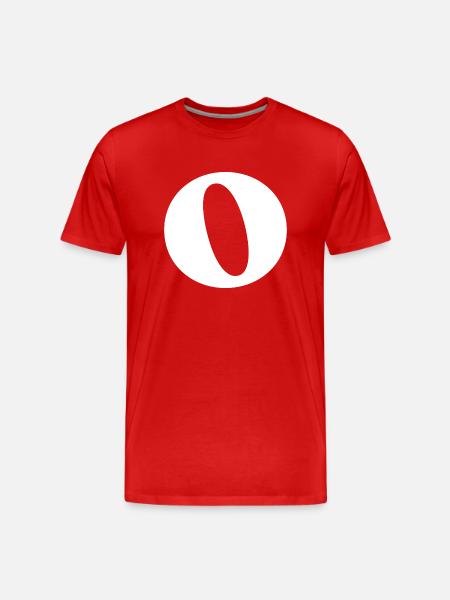 Letter o - Men's Premium Organic T-Shirt - red